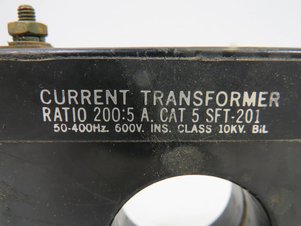 Simpson 5SFT-201 Current Transformer 10kV 200:5 Ratio 50-400Hz 600V USED - Image 4 of 4