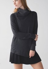 LULULEMON Athletica Coast Wrap II Jacket Heathered Black Size 2 Charcoal