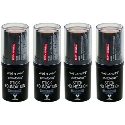 wet n wild Photo Focus Stick Foundation, Classic Ivory, Pack of 4