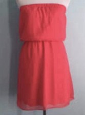 Pink coral Strapless Tube Dress Small Women's Express