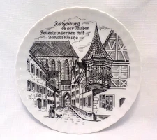 Rothenburg ob der Tauber by LORENZ & SOHN 6.75" Bavarian Porcelain Wall Plate