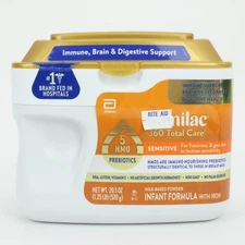 Similac 360 Total Care Sensitive Non-GMO Infant Formula 20.1oz Exp 8/25/2026
