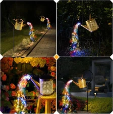Solar Garden Outdoor Yard Lights Watering Can Decorations Ip65 Waterproof