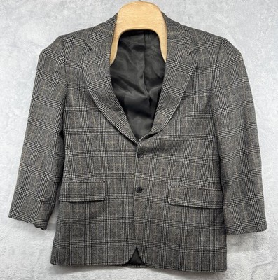Vintage Brooks Brothers Camel Hair Plaid Sport Cost Blazer Men s Size 39