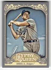 2012 Topps Gypsy Queen #233 Duke Snider Framed Blue Brooklyn Dodgers