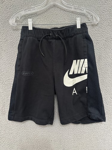 Nike Air French Terry Shorts Big Kids Black Size XL Youth Drawstring Cotton