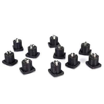 10Pcs Speakon 4 Pin Female jack Compatible Audio Cable Panel Socket Connector