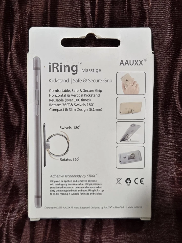 SOPORTE ANILLO TELÉFONO CELULAR HELLO KITTY SMARTPHONE, PARA DEDO Y USO COMO SOPORTE. ROJO Foto 2 de 4