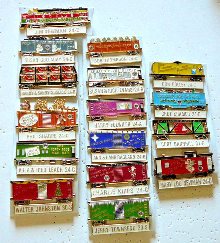 Lions Club Pins - 2014 "THE CHRISTMAS SPECIAL" LIONS TRAIN SET