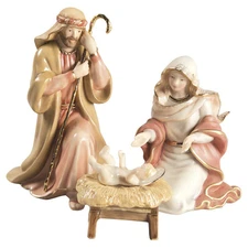 VINTAGE LENOX LITTLE TOWN OF BETHLEHEM NATIVITY - 4 pc HOLY FAMILY - MINT IN BOX