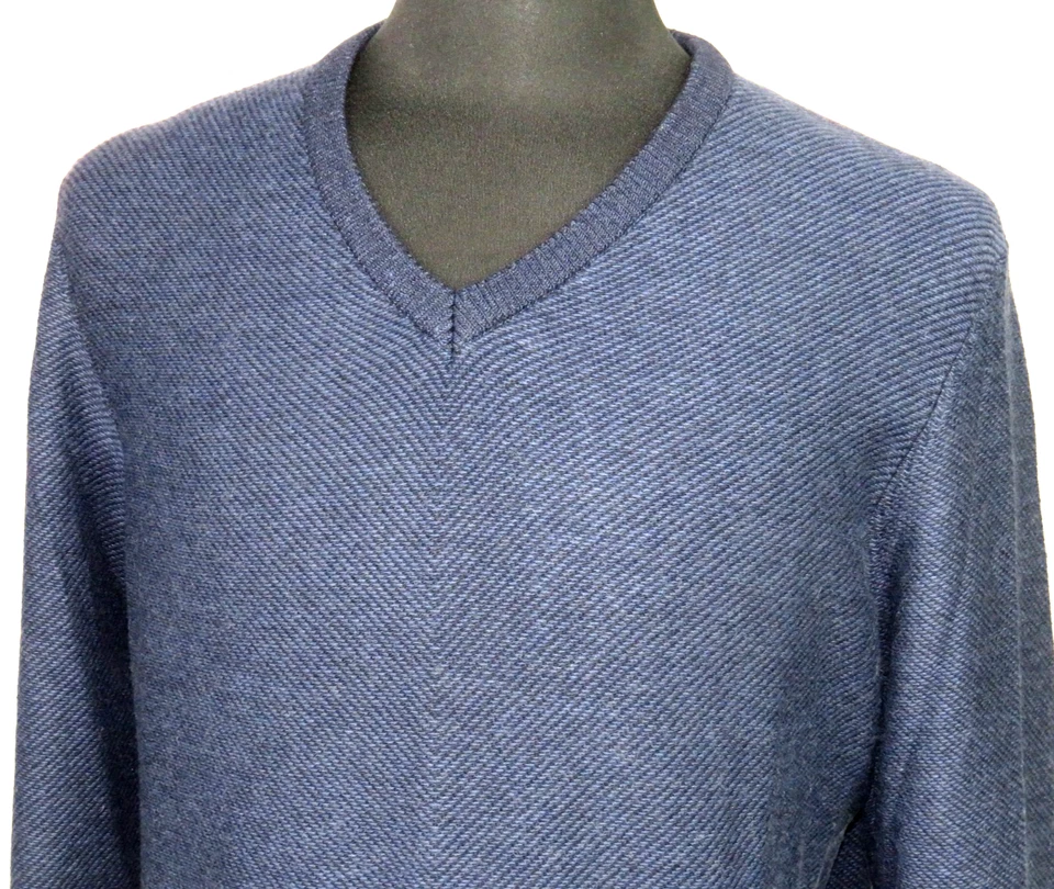 ¡NUEVO! Jos. A. Suéter Bank Mezcla Lana/Cachemira Azul Oscuro Cuello en V Para Hombre Grande ¡NUEVO CON ETIQUETAS! Foto 2 de 4