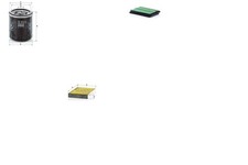 Inspektionspaket Filtersatz L MANN-FILTER Aktivkohlefilter Filtereinsatz M20x1.5