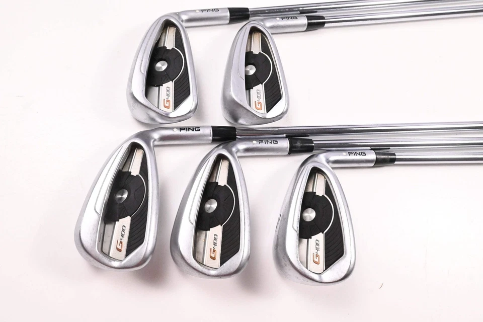 Ping G400 Irons / 6-PW / White Dot / Regular Flex Ping AWT 2.0 Shafts - Image 2 of 4