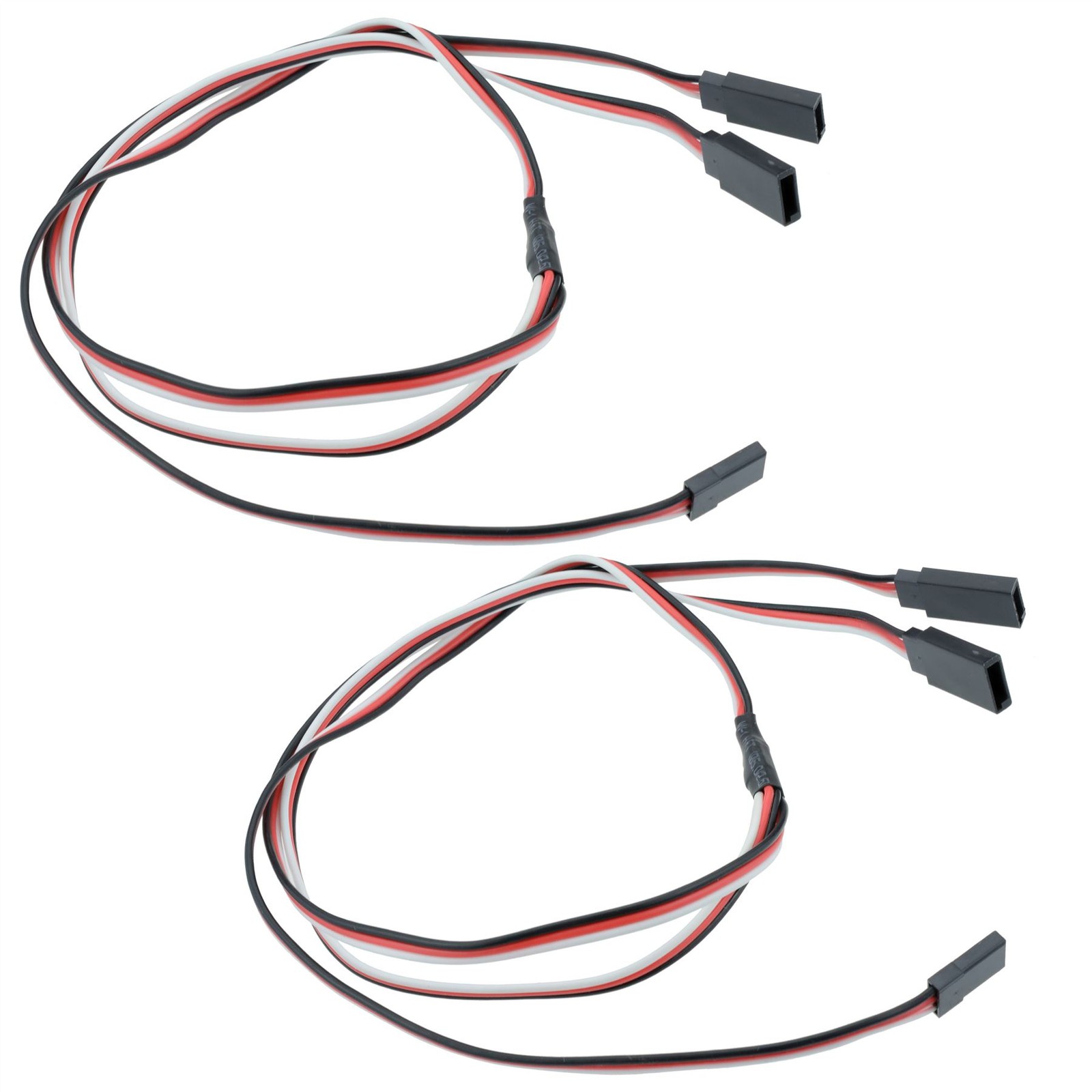 2 x Futaba JR Servo 600mm Y Extension Lead Cable Gold Connectors