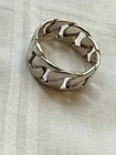 VTG 925 Sterling Silver Cuban Curb Chain Link Band Ring Chunky 8g Mens 10-10.5