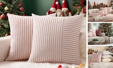 Christmas Pillow Covers 18x18, Boho Throw Pillow 18" x 18" Pack of 2 Red