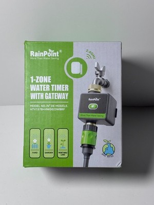 RainPoint 1-Zone Water Timer with Gateway Model HTV157B+HWG023WBRF