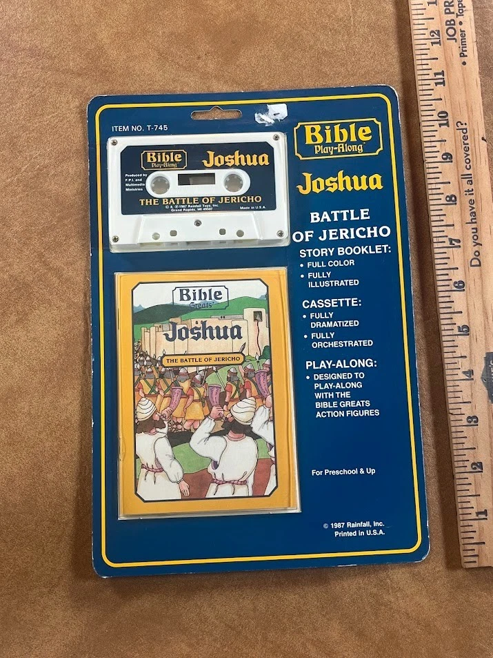 “Joshua” Bible Play-Along Cassette & Story Booklet 1987 Rainfall Toys New Sealed - Image 2 of 4