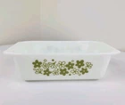 Pyrex Spring Blossom Loaf Glass Dish 913 8 1/2 x 4 1/2 x 2 1/2 USA
