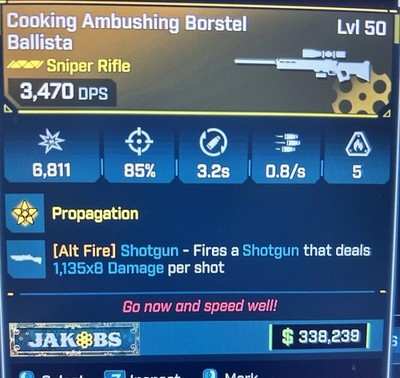 Borderlands 4   Legendary Borstel Ballista Lv 50 Item Drop