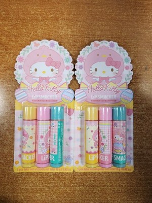 2 Pack: Lip Smacker Hello Kitty Lip Balm Trio, Mango/Cotton Candy/Mint  E2B