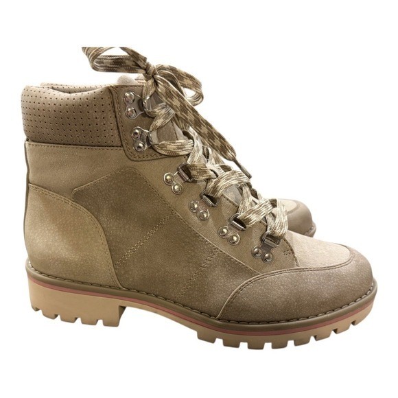 SAOLA Stivali da escursionista vintage corona stringati suola alla caviglia accento rosa talpa taglia 8 5