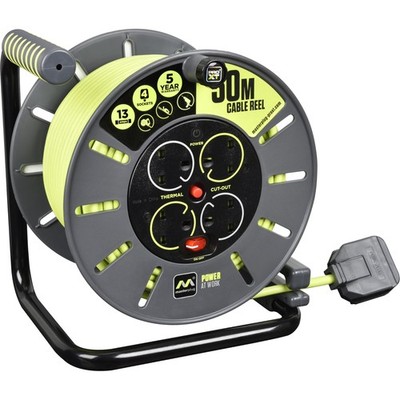 OLU50134SL-PX Pro-XT offene Kabeltrommel mit vier Sockeln und Wickelgriff,