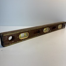 Vintage Empire 24 Inch Wood Level 990BB 24 Brass Edges USA