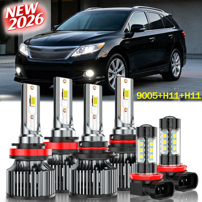 For Nissan Rogue 2008-2013 6000K LED Headlight High Low Fog Light Bulbs Combo A