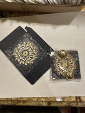 Black Gold Mandala Dior Hair clips with Design Box