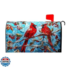 VentuCoven Cardinal Bird Magnet Mailbox Covers Winter Mailbox Cover Magnetic 