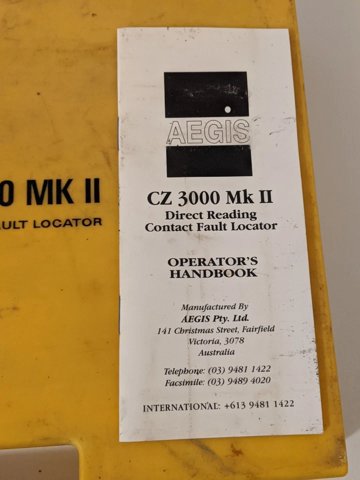 AEGIS CZ3000 MK III Contact Fault Locator with Operators Handbook & Case TESTED - Image 4 of 4