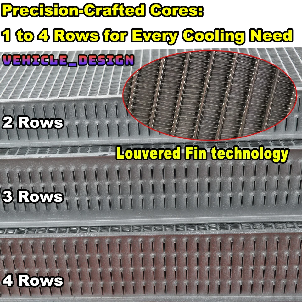 3Row Aluminum Radiator+Shroud Fan Kits For 1968-1973 1970 Plymouth Road Runner - Image 4 of 4