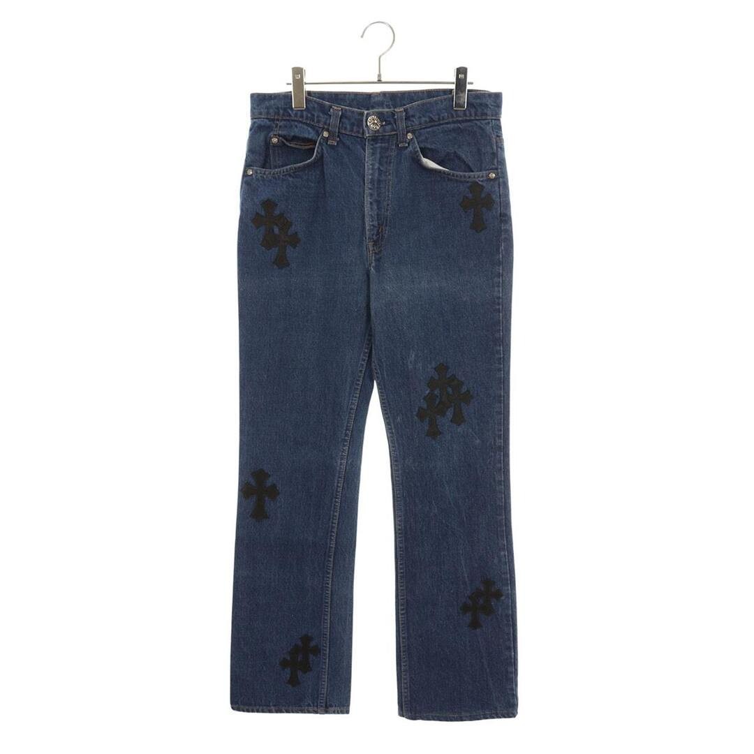 Chrome Hearts X Levi's U VNTG JEAN BLU ORNG TAB Cross Patched Washed 517 Used 41 thumbnail 2