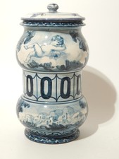ANTICO RARO ALBARELLO FARMACIA CERAMICA MAIOLICA ALBISOLA MANIFATTURA SPICA