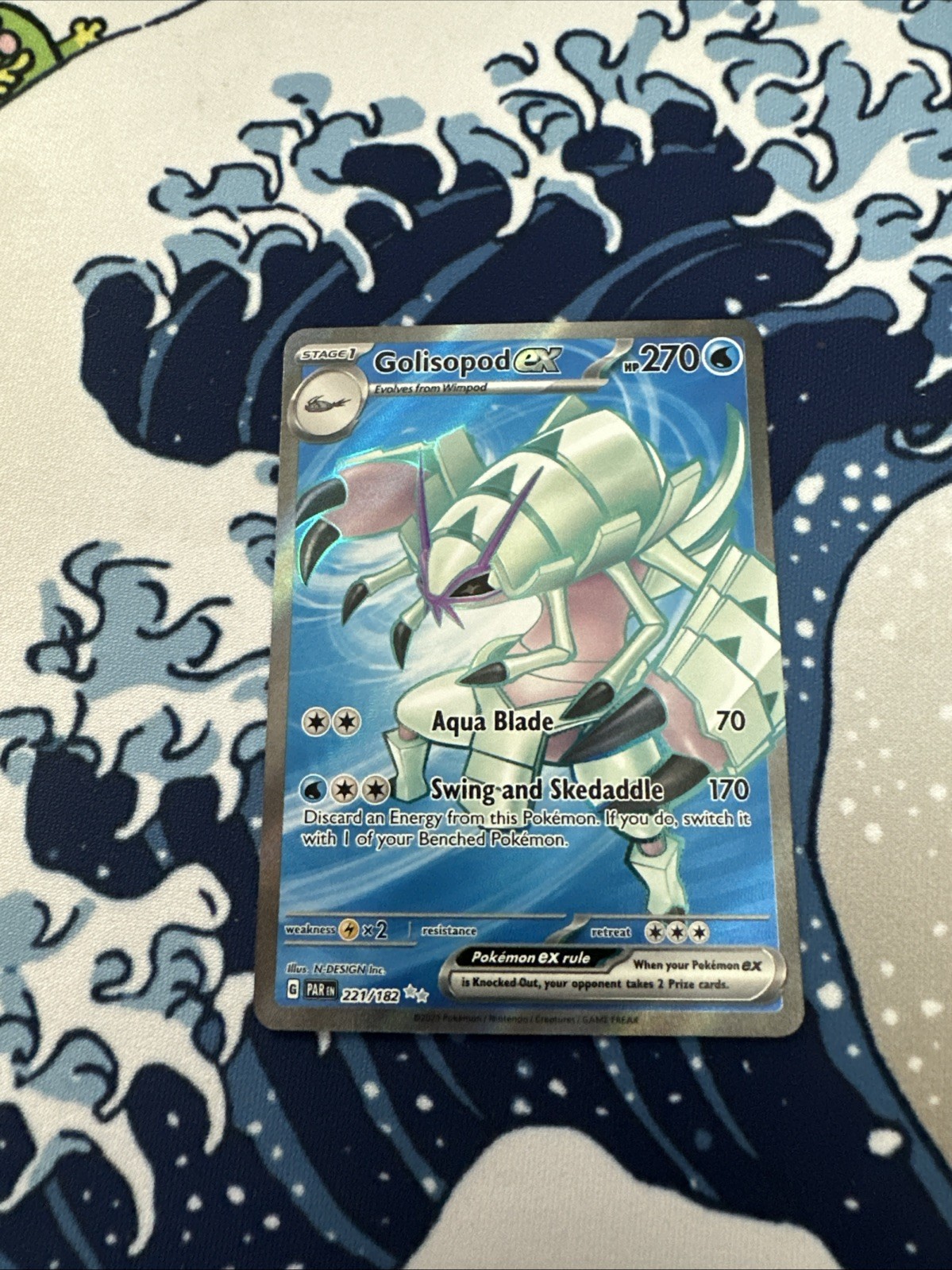 Golisopod EX 221/182 SV04: Paradox Rift Full Art Holo Near Mint