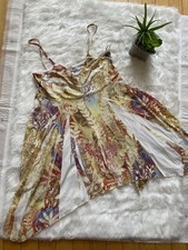 Flowy Bohemian Style Sleeveless Dress with Spaghetti Straps