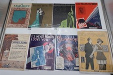Vintage Sheet Music Lot 8 Glow Worm Star Hope Early 1900s Mid Century