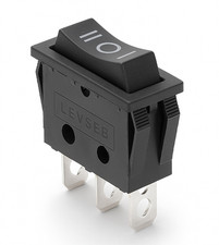 Wipptaster 3pin 15A 250VAC, TASTER Einbauöffnung 30,5x11 Wippe schwarz