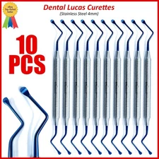 Periodontal Dental Lucas Surgical Bone Curettes 4mm Serrated Spoon Instruments