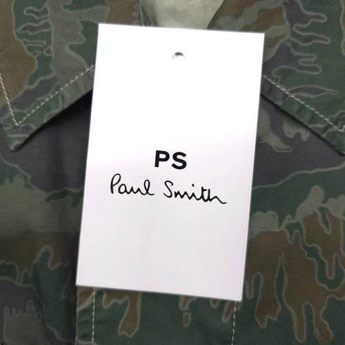 PS Paul Smith Mountain Camo Field Jacket Mens Medium Greyish Green Camouflage image 9