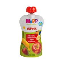 3X HIPP Fruit pulp strawberry, banana, apple 100gr