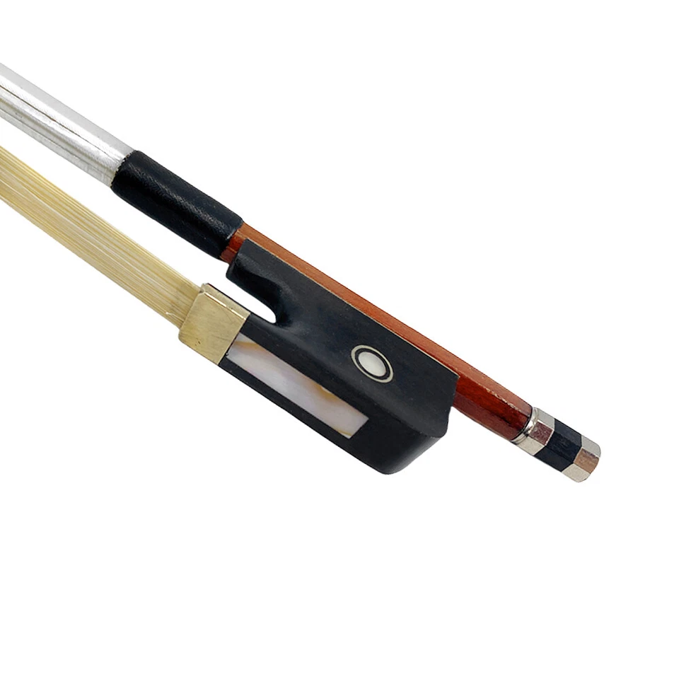 Violin bow 1/8 size Brazilwood with Ebony Frog, Mongolian Horsehair for Students - Image 4 of 4