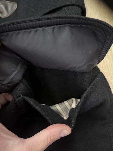 Womens American Eagle Size Small Hooded Toggle Button Pea Coat, Black. EUC - Picture 5 of 5