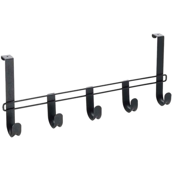 "Metaltex TüRhäNgeleiste \"Lava\" 38 Cm Mit FüNf Haken TüRgarderobe TüRhakenleiste"-image