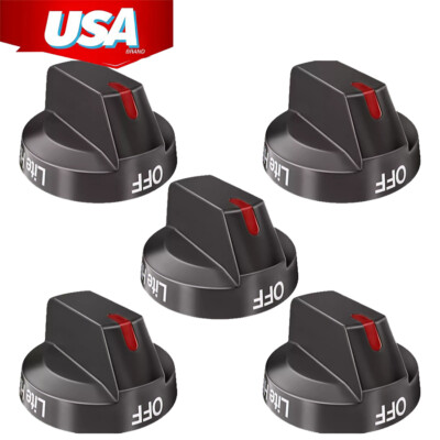 5 Packs OEM Fit For Samsung DG64-00473B Range Surface Burner Knob