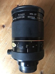 Nikon Reflex Nikkor 500mm F8 MF Mirror Lens with 5 Filters HN-27