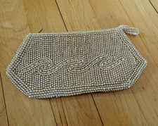 Seed faux pearl clutch bag by Miranda Japan vintage