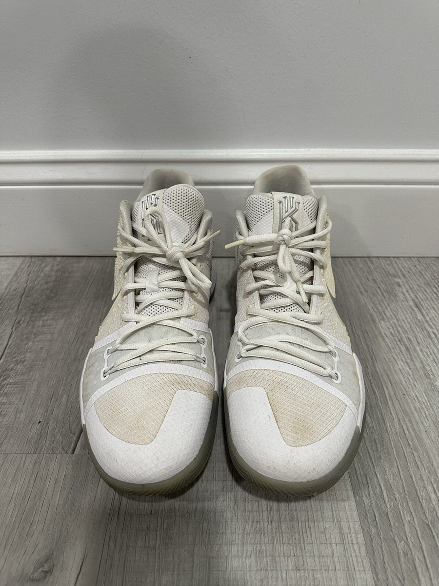 Size 12 - Nike Kyrie 3 White Chrome for sale online | eBay