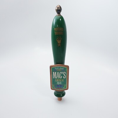 Portland Brewing Green Wood Mac's Amber Ale Beer Amber Tap Handle